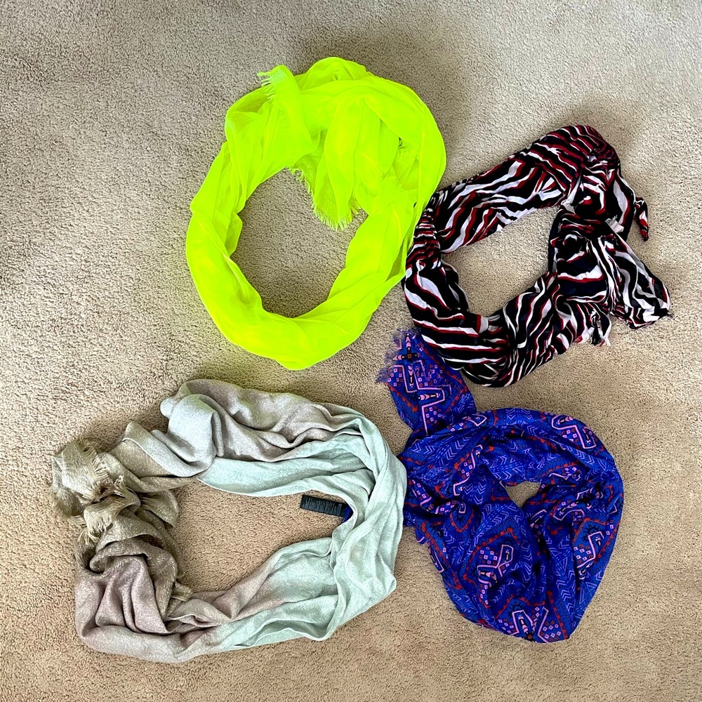 4 scarves!
